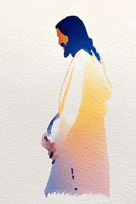 JPG 종교 예술 일러스트 수채화 사람 옆모습 기도 마음 예수 기독교인 그림 국내일러스트 AI일러스트 AI콘텐츠 기독교 뷰포인트 신 파일형식