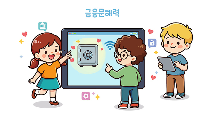 교육 어린이 일러스트 협력 기술 대화 여러명 친구 학습 컴퓨터 스크린 터치 정보 그룹 즐거움 금고 온라인 소통 문제해결 국내일러스트 AI파일 감정 다수 컨셉 관계 말하기 사람 전자제품 파일형식 벡터 모션