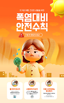 PSD 템플릿 여자 포스터 날씨 건강 들기 여름 더위 수분 갈증 안전수칙 기온 냉방 주의사항 행동요령 손풍기 이미지템플릿 계절 모션 주의 안전 사람 선풍기 휴대용 파일형식 가전제품 오브젝트