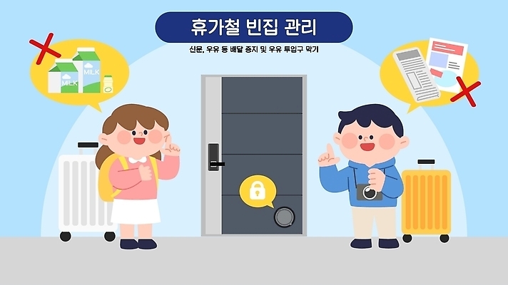 여자 남자 여행 일러스트 가족 안내 주택 관리 안전 짐 보안 수납 투입구 휴가철 국내일러스트 AI파일 관계 휴가 사람 건물 파일형식 벡터 건축물 건축