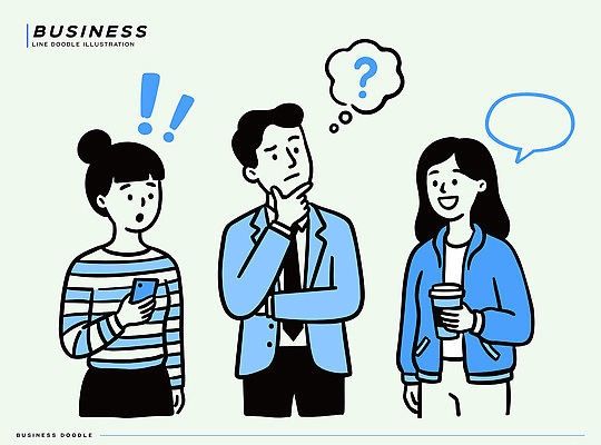 여자 남자 커피 생각 일러스트 비즈니스 협력 아이디어 표정 대화 사람 일상 스마트폰 만남 작업 질문 그림 소통 대답 국내일러스트 AI파일 음료 컨셉 말하기 라이프 핸드폰 스마트기기 파일형식 벡터 모션 생활 전자제품