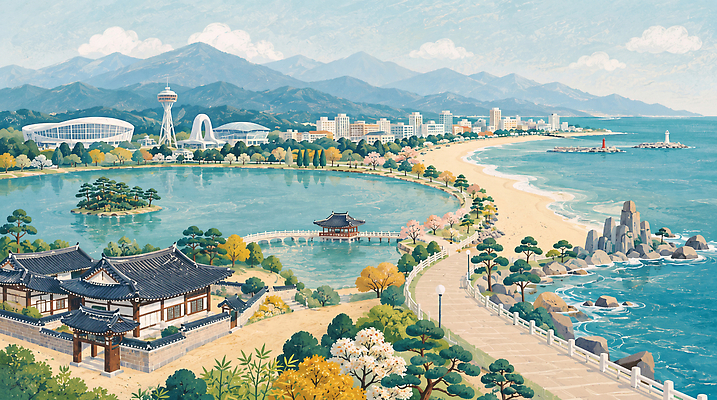JPG 공원 바다 일러스트 자연 레저 산 풍경 여러명 취미 해변 건물 관광지 운동 수영 산책 도시 녹지 국내일러스트 AI일러스트 AI콘텐츠 건축물 공공시설 여행 다수 휴식 건강 사람 수상스포츠 생태계 파일형식 건축 스포츠 컨셉 시설