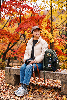 JPG 나무 편집이미지 공원 여유 여행 단풍 벤치 자연 휴식 사람 풍경 야외 카메라 가을 의료성형뷰티 편집실사 AI인물포토 AI콘텐츠 식물 계절 공공시설 감정 컨셉 잎 의자 전자제품 CG 생태계 파일형식 AI포토 가구 시설 생활용품 오브젝트