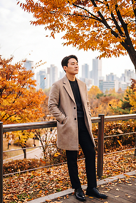 JPG 나무 편집이미지 공원 남자 단풍 자연 날씨 서기 풍경 건물 일상 고요 산책로 가을 도시 편집실사 AI인물포토 AI콘텐츠 식물 건축물 계절 공공시설 길 잎 모션 사람 라이프 CG 생태계 파일형식 AI포토 건축 생활 시설