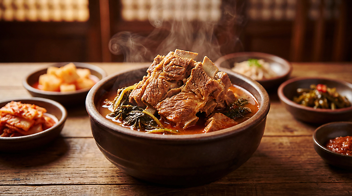 JPG 편집이미지 음식 탁자 반찬 김치 한국 육류 요리 식당 식사 맛 뚝배기 나물 육수 국밥 끓이기 해장국 편집실사 AI포토 AI콘텐츠 아시아 한식 가구 컨셉 채소 식재료 모션 상점 CG 국 파일형식 나라 생활용품 오브젝트