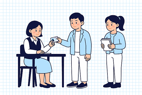 가구 비즈니스 모션 표정 말하기 사람 신체부위 작업 선거 민주주의 증명서 파일형식 벡터 사무실 신분증 문서 남자 여자 앉기 서기 대화 업무 의자 탁자 손 미소 확인 자원봉사자 AI파일 국내일러스트 일러스트 지방선거