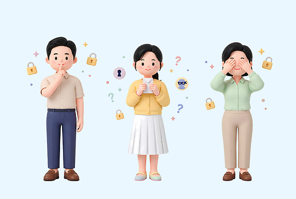 캐릭터 컨셉 안전 신체부위 3D 선거 민주주의 디지털합성 보안 파일형식 사람 암호 생각 이야기 질문 잠금 소통 손 입 눈 방어 PSD 편집3D 3D캐릭터 편집이미지 지방선거