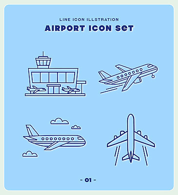 디자인 여행 교통 이동 일러스트 하늘 비행기 안전 건물 공항 국내일러스트 AI파일 건축물 컨셉 항공교통 교통시설 대중교통 파일형식 벡터 건축 교통수단 시설