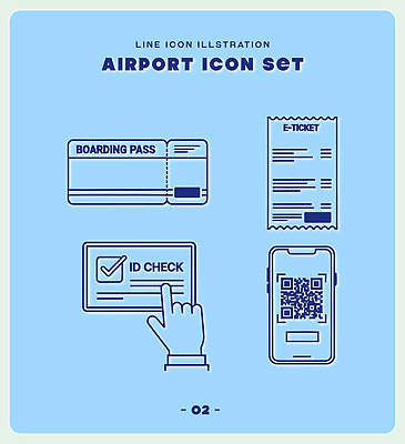 여행 일러스트 손가락 티켓 공항 승차 항공권 여권 승객 QR코드 체크인 탑승수속 국내일러스트 AI파일 손 교통시설 모션 파일형식 벡터 교통 신체부위 시설 사람