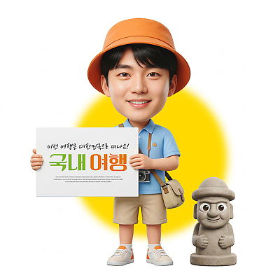 PSD 편집이미지 모자 남자 여행 가방 가이드 카메라 돌하르방 국내여행 이미지편집 직업 잡화 사람 전자제품 파일형식