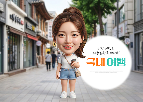 PSD 편집이미지 캐릭터 여자 여행 가이드 거리 사람 스마트폰 걷기 상점 도시 국내여행 이미지편집 직업 모션 핸드폰 스마트기기 파일형식 전자제품