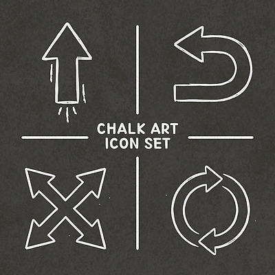 디자인 일러스트 세트 칠판 흰색 방향 그림 분필 초크일러스트 국내일러스트 AI파일 컬러 초크 파일형식 벡터