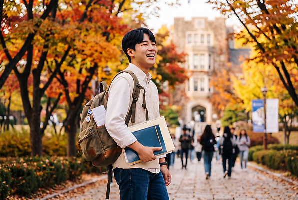 JPG 편집이미지 남자 행복 문화 대학생 배낭 단풍나무 웃음 풍경 책 학습 걷기 캠퍼스라이프 가을 대학교 의료성형뷰티 편집실사 AI인물포토 AI콘텐츠 나무 학생 라이프스타일 계절 교육 감정 단풍 가방 학교 모션 표정 사람 CG 파일형식 AI포토 식물 잡화 잎 생활