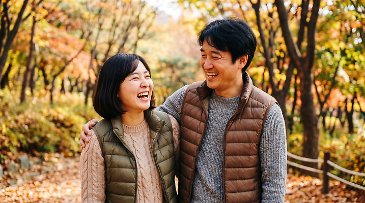 JPG 편집이미지 커플 공원 여자 남자 행복 자연 단풍나무 함께함 대화 웃음 여러명 산책 가을 즐거움 패딩조끼 의료성형뷰티 편집실사 AI인물포토 AI콘텐츠 나무 계절 공공시설 감정 다수 컨셉 단풍 관계 휴식 표정 말하기 사람 조끼 CG 생태계 패딩 파일형식 AI포토 식물 잎 모션 점퍼 외투 시설 상의 옷