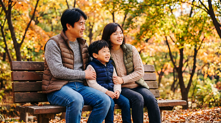 JPG 편집이미지 공원 여자 남자 행복 아들 벤치 가족 자연 단풍나무 엄마 웃음 풍경 소년 산책 가을 아빠 외출 패딩조끼 의료성형뷰티 편집실사 AI인물포토 AI콘텐츠 나무 계절 공공시설 감정 어린이 단풍 의자 관계 휴식 표정 사람 조끼 CG 생태계 패딩 파일형식 AI포토 식물 가구 컨셉 잎 점퍼 외투 시설 생활용품 상의 옷 오브젝트