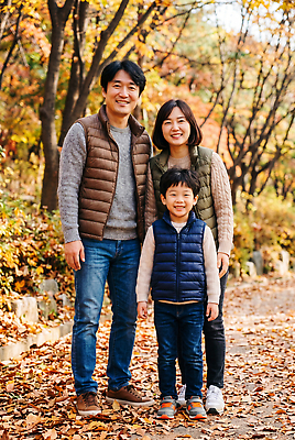 JPG 편집이미지 공원 여자 남자 아들 가족 자연 단풍나무 엄마 나뭇잎 함께함 웃음 풍경 소년 산책 가을 아빠 패딩조끼 의료성형뷰티 편집실사 AI인물포토 AI콘텐츠 나무 계절 공공시설 어린이 컨셉 단풍 잎 관계 휴식 표정 사람 조끼 CG 생태계 패딩 파일형식 AI포토 식물 점퍼 외투 시설 상의 옷