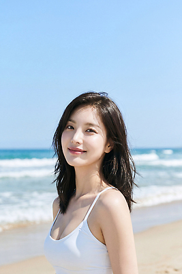 JPG 편집이미지 여자 수영복 바다 미소 풍경 해변 여름 머리카락 의료성형뷰티 편집실사 AI인물포토 AI콘텐츠 옷 계절 표정 사람 머리 CG 파일형식 AI포토 신체부위