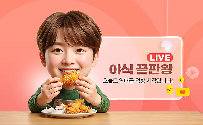 PSD 편집이미지 남자 음식 미소 치킨 즐거움 야식 방송 소통 의료성형뷰티 먹방 이미지편집 감정 컨셉 표정 사람 닭고기요리 파일형식
