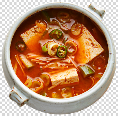 편집이미지 한식 채소 재료 고추 따뜻함 요리 식사 뜨거움 뚝배기 두부 국물 파 PNG 순두부찌개 음식 찌개 파일형식