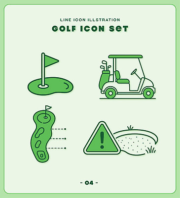 디자인 스포츠 골프 일러스트 공 놀이 필드 경고 경기 초록색 카트 장비 홀 그리기 국내일러스트 AI파일 컬러 모션 구기 공간 파일형식 벡터