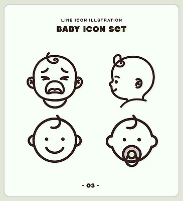 감정 일러스트 표정 웃음 옆모습 세트 아기용품 육아 아기 울음 국내일러스트 AI파일 뷰포인트 사람 오브젝트 파일형식 벡터