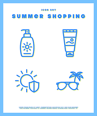 하늘색 일러스트 휴가 해변 여름 쇼핑 선글라스 햇빛 태양 선크림 로션 엘리먼트 국내일러스트 AI파일 자연요소 계절 안경 바다 파란색 빛 화장품 파일형식 벡터 잡화 컬러 뷰티