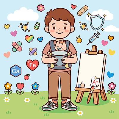 교육 꽃 행복 어린이 일러스트 가족 자연 놀이 건강 사랑 안전 부모 육아 아기 아빠 그림 창의성 국내일러스트 AI파일 식물 감정 관계 사람 생태계 파일형식 벡터