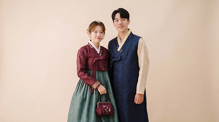 JPG 편집이미지 한국문화 커플 옷 여자 명절 남자 결혼식 한국 미소 사진촬영 전통의상 한복 남자한복 여자한복 의료성형뷰티 편집실사 AI인물포토 AI콘텐츠 동양문화 한국전통 전통 기념일 아시아 결혼 관계 표정 사람 촬영 CG 파일형식 AI포토 나라 문화 이벤트