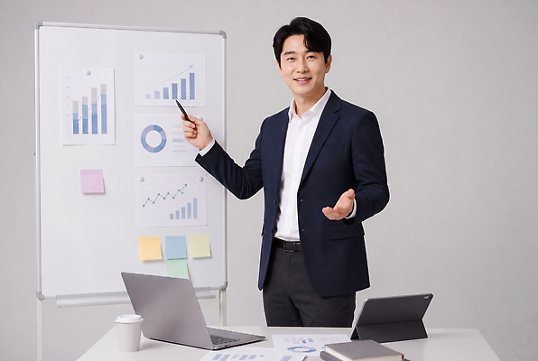 JPG 편집이미지 남자 그래프 직장 설명 정장 컴퓨터 사무실 공책 자료 도구 업무 비즈니스맨 발표 프레젠테이션 화이트보드 서류판 의료성형뷰티 편집실사 AI인물포토 AI콘텐츠 옷 회사 비즈니스 모션 문구용품 사람 전자제품 사무용품 작업 직장인 CG 파일형식 AI포토 직업 오브젝트