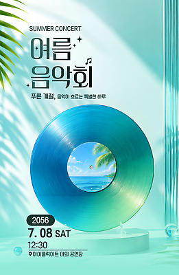 템플릿 계절 이벤트 공연 음반 파일형식 벡터 레코드 여름 음악회 콘서트 이미지템플릿 AI파일