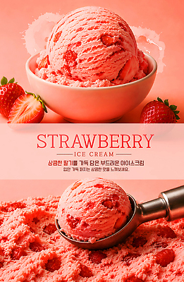 템플릿 식기 계절 음식 컨셉 과일 아이스크림 디저트 감각 맛 파일형식 벡터 딸기아이스크림 딸기 부드러움 여름 차가움 달콤 그릇 신선 스쿱 이미지템플릿 AI파일