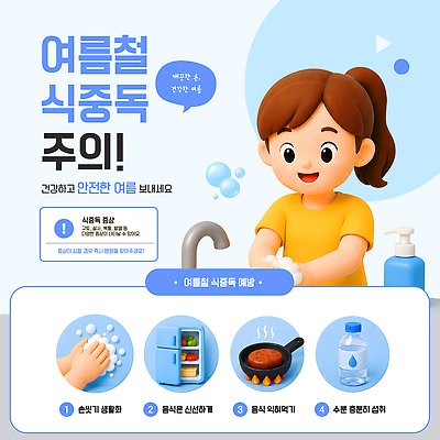 자연요소 템플릿 계절 사람 씻기 준비 파일형식 벡터 여름 식중독 예방 방법 손씻기 음식준비 안전 건강 요리 위생 물 음식 이미지템플릿 AI파일 경고 여자