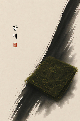JPG 전통 예술 한식 음식 일러스트 식재료 재료 자연 수채화 한국 요리 해조류 건강식 감태 국내일러스트 AI일러스트 AI콘텐츠 아시아 해양식물 생태계 파일형식 나라 수중식물 식물