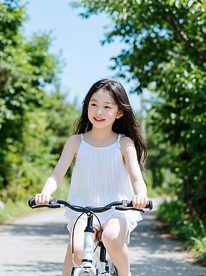 JPG 나무 편집이미지 어린이 자연 놀이 하늘 웃음 소녀 여름 운동 햇빛 자전거 산책로 외출 감성 의료성형뷰티 청량 편집실사 AI인물포토 AI콘텐츠 식물 계절 여자 길 컨셉 표정 건강 사람 빛 바이크 CG 생태계 파일형식 AI포토 육상교통 교통수단 교통