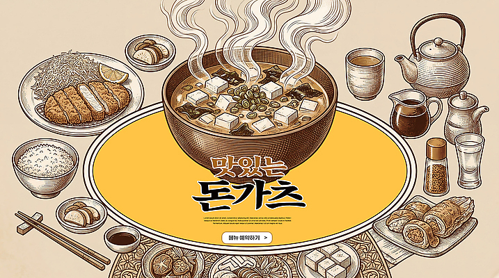 음식 컨셉 라이프 커틀릿 파일형식 돈가스 반찬 밥 식사 요리 맛 일상 PSD 일러스트 국내일러스트
