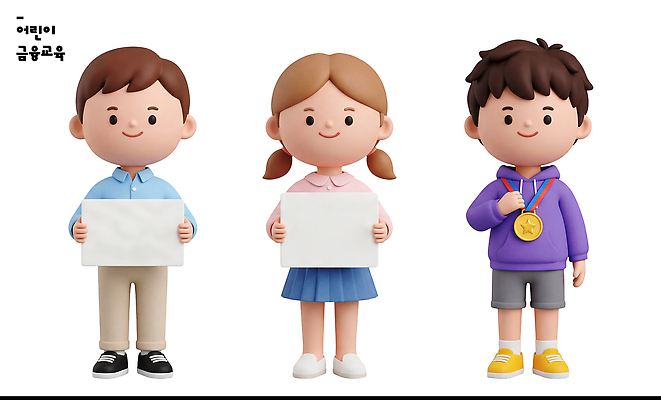 PSD 편집이미지 어린이 미소 소녀 소년 금융 친구 귀여움 상 금메달 경제교육 편집3D 여자 교육 남자 컨셉 관계 표정 사람 경제 3D 상패 메달 파일형식 우승 디지털합성 최고