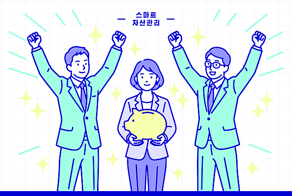 일러스트 성공 관리 사람 금융 기쁨 저금통 축하 돼지 재산 스마트 자산관리 국내일러스트 AI파일 감정 컨셉 포유류 경제 저축 파일형식 벡터 동물