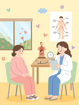 모양 의학 사람 모형 임신 의료진 감각 생태계 파일형식 벡터 의사 여자 상담 상담실 건강 의사소통 자연 창문 인체모형 하트 편안함 배려 환자 의료기기 진료 임산부 일러스트 국내일러스트 AI파일 산후조리원 산후조리