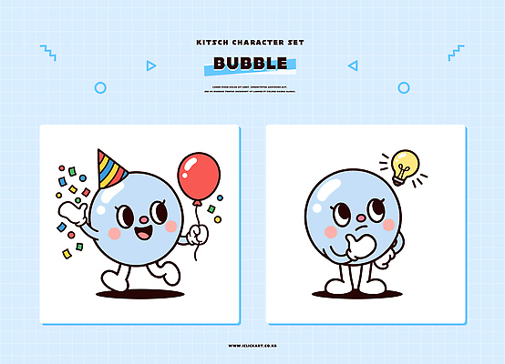 캐릭터 기념일 감정 컨셉 파일형식 벡터 풍선 아이디어 즐거움 포즈 생일 이벤트 일러스트 일러캐릭터 AI파일 비눗방울 거품