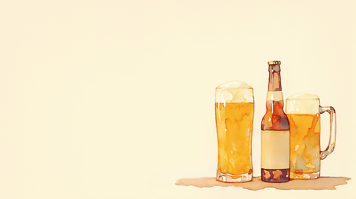 JPG 일러스트 잔 맥주 노란색 음주 맥주잔 맥주거품 국내일러스트 AI일러스트 AI콘텐츠 식기 컬러 술잔 주류 거품 파일형식 음료