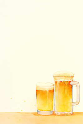 JPG 일러스트 잔 맥주 컵 노란색 거품 시원함 음주 맥주잔 맥주거품 국내일러스트 AI일러스트 AI콘텐츠 식기 컬러 술잔 주류 파일형식 음료