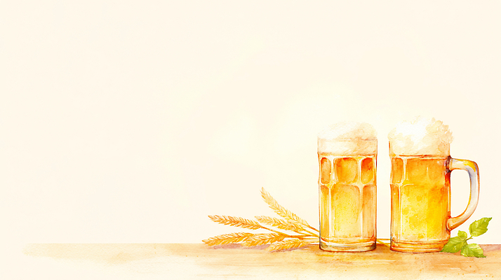 JPG 일러스트 맥주 여름 노란색 거품 음주 보리 맥주잔 맥주거품 국내일러스트 AI일러스트 AI콘텐츠 계절 컬러 술잔 곡류 주류 파일형식 음료 잔 식기