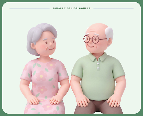 PSD 편집이미지 커플 노년 행복 따뜻함 사랑 웃음 앉기 노부부 추억 의사소통 편집3D 부부 감정 컨셉 관계 모션 표정 성인 3D 파일형식 사람 디지털합성