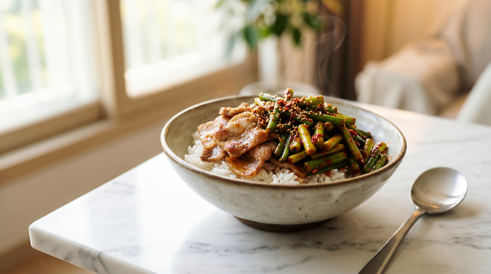 JPG 편집이미지 그릇 채소 식탁 밥 육류 요리 유행 식사 맛 수증기 비빔밥 마늘종 편집실사 식기 한식 음식 줄기 컨셉 식재료 탁자 마늘 CG 파일형식 식물 가구 생활용품 오브젝트