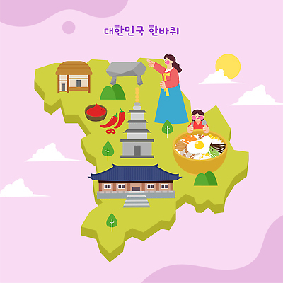 전통 전통문화 문화 한식 음식 지도 일러스트 한국 요리 사람 풍경 역사 전라북도 지역 기념물 국내일러스트 AI파일 아시아 전라도 파일형식 벡터 나라