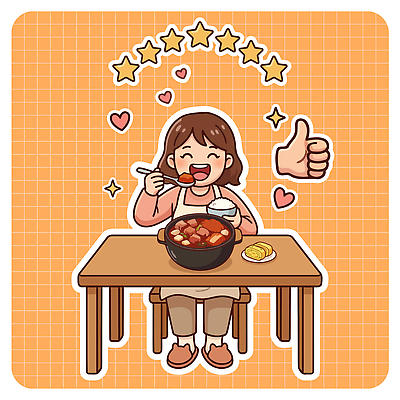 여자 행복 별 한식 일러스트 식탁 밥 웃음 일상 하트 찌개 먹기 고객 즐거움 반응 인기 맛있는 돼지고기김치찌개 국내일러스트 AI파일 자연요소 모양 감정 음식 모션 탁자 표정 사람 라이프 김치찌개 파일형식 벡터 가구 생활 생활용품 오브젝트