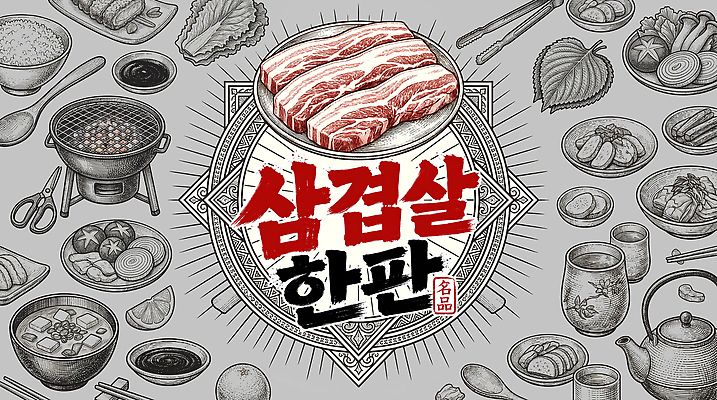PSD 한식 음식 일러스트 반찬 한국 육류 요리 식사 맛 준비 삼겹살 국내일러스트 아시아 컨셉 식재료 돼지고기 파일형식 나라
