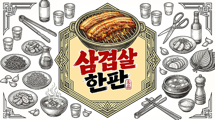 PSD 한식 일러스트 젓가락 식탁 반찬 주류 가위 수저 마늘 육류 그릴 삼겹살 국 나물 깻잎 간장 후추 소주 소주잔 국내일러스트 식기 음료 음식 채소 술잔 식재료 탁자 주방용품 문구용품 돼지고기 양념 향신료 파일형식 가구 생활용품 잔 오브젝트 향미료
