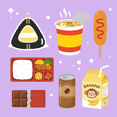 음료 음식 일러스트 디저트 바나나 요리 초콜릿 식사 맛 국수 도시락 핫도그 바나나우유 삼각김밥 캔커피 컵라면 편의점 편의점도시락 국내일러스트 AI파일 커피 컨셉 과일 패스트푸드 상점 우유 라면 면류 김밥 파일형식 벡터 유제품 인스턴트
