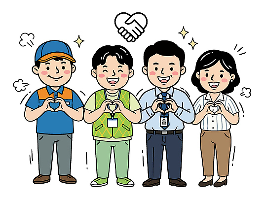 모양 손 옷 감정 상징 일러스트 관계 협력 웃음 여러명 다양 분위기 연결 긍정 의사소통 국내일러스트 AI파일 다수 컨셉 표정 사람 신체부위 파일형식 벡터